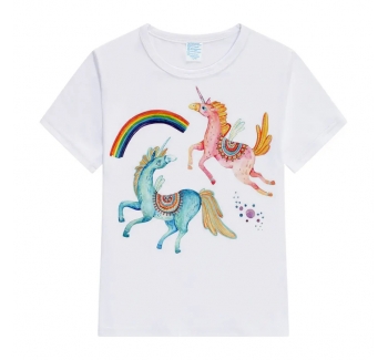 热转印T桖儿童t恤印花logo幼儿园班服培训班仿棉T桖批发