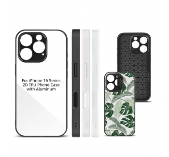 适用于Phone16 热转印手机壳苹果17 2D TPU+铝片热升华空白素材