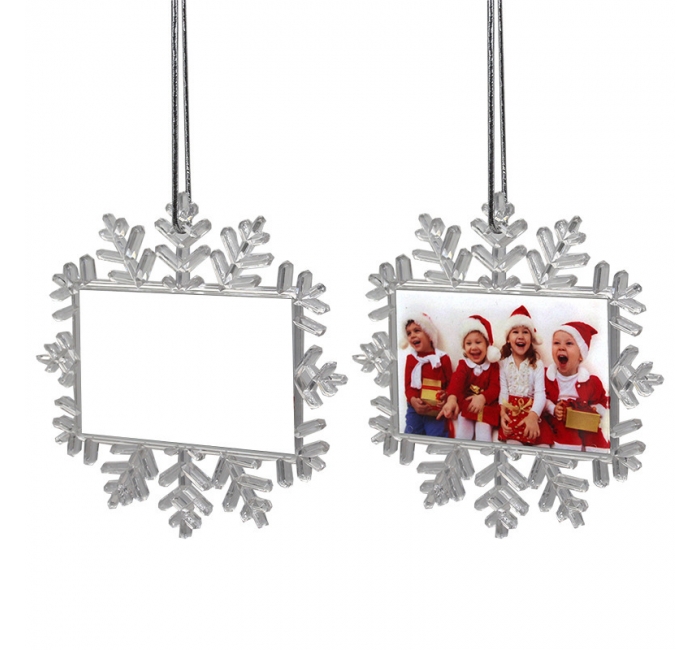 圣诞节DIY透明双面铝板圣诞树挂件圣诞橱窗塑料圣诞装饰品