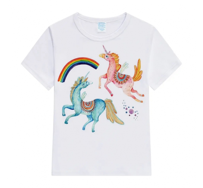 热转印T桖儿童t恤印花logo幼儿园班服培训班仿棉T桖批发