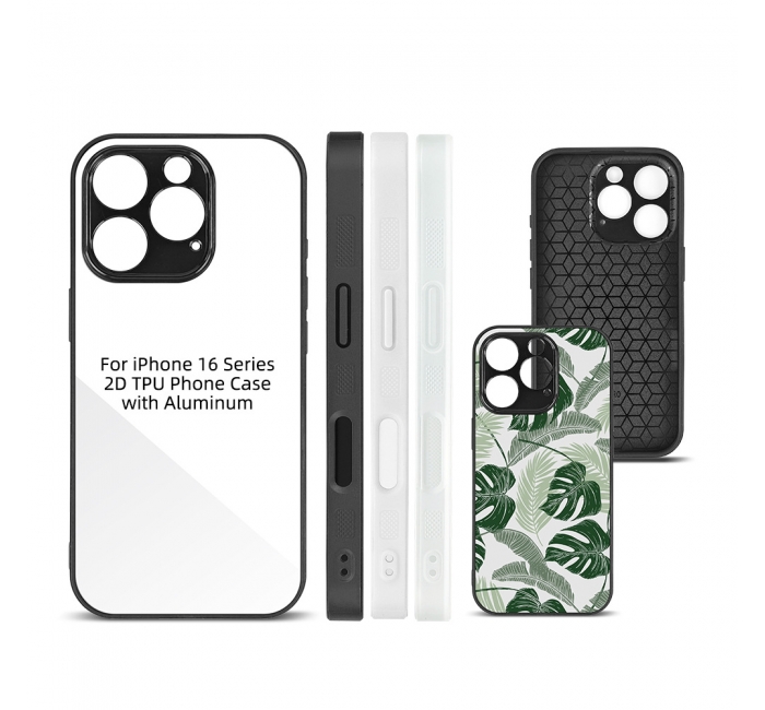 适用于Phone16 热转印手机壳苹果17 2D TPU+铝片热升华空白素材